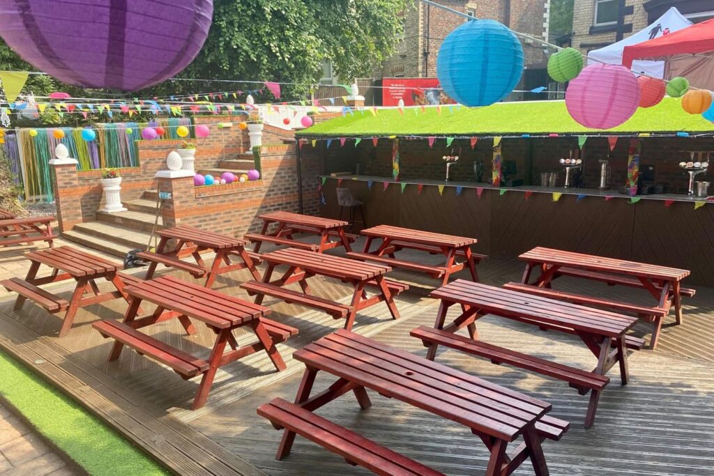 Tiki Bar outdoor party venue near Anfield